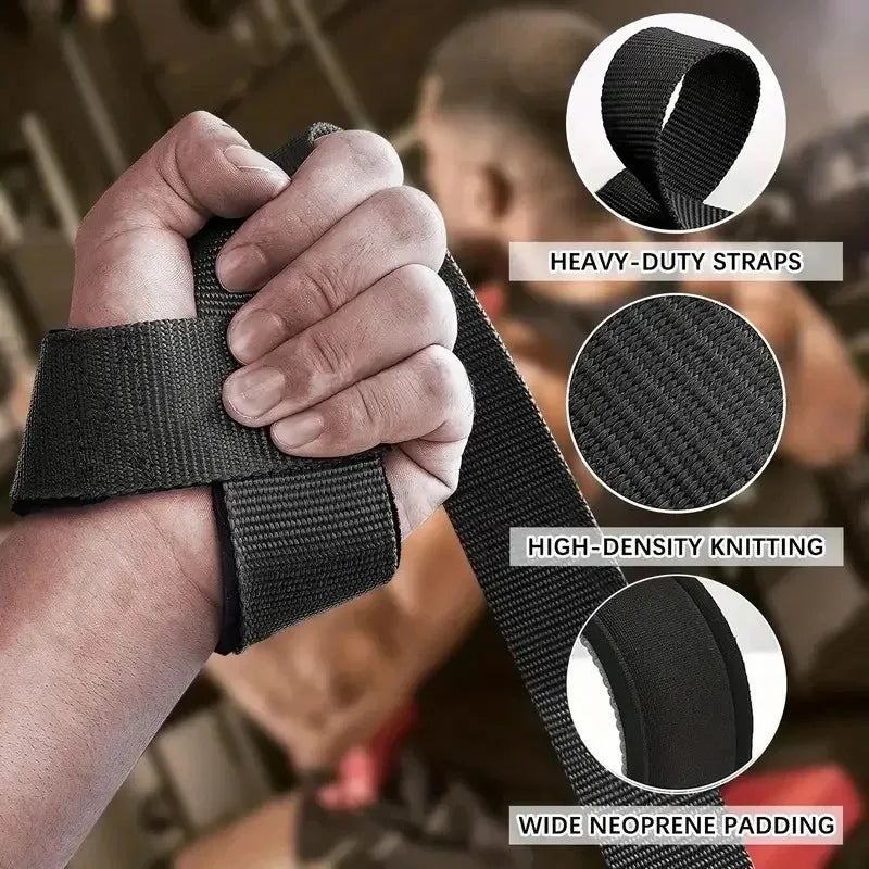 Weightlifting Wrist Straps Strength Training Adjustable Non-Slip Gym Fitness Lifting Strap Wrist Support Sports Grip Band